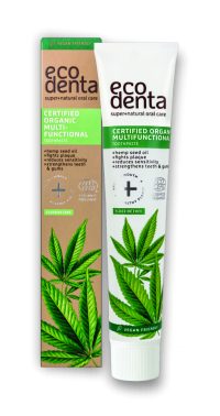 Pasta de dientes multifuncional orgánica certificada con aceite de cáñamo 75 ml