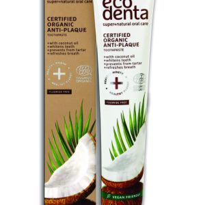 Pasta dental antiplaca orgánica certificada con aceite de coco 75 ml