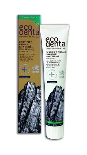 Pasta dental blanqueadora orgánica certificada con carbón activado 75 ml