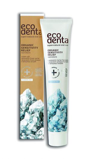 Pasta dental orgánica certificada para dientes y encías sensibles con sal 75 ml